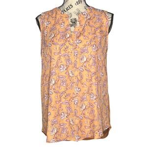 Papermoon SMALL Fayette Mixed Material Blouse - Stitch Fix Floral Sleeveless Top